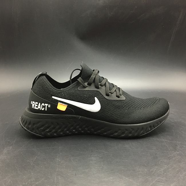 NIKE EPIC REACT FLYKNIT  BLACK  - 1