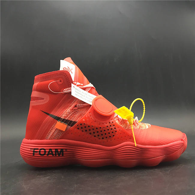 NIKE HYPERDURK x OFF-WHITE HIGH RED BASKETBALL - 1