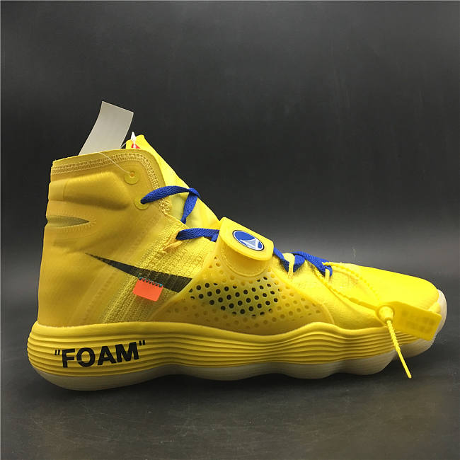 NIKE REACT HYPERDUNK FLYKNIT x OFF-WHITE YELLOW - 1