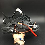 NIKE AIR HUARACHE ULTRA WALLACE 4 GENE x BESPOKE VIRGIL AHLOB x OFF-WHITE BLACK - 2