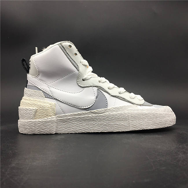 Nike Blazer Mid x Pioneer Neymar Sacai White Grey - 1