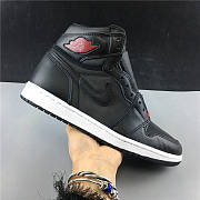 Air Jordan 1 Retro High Black Satin Gym Red - 4