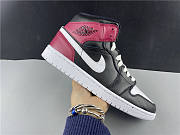  Air Jordan 1 Mid Black Noble Red BQ6472-016 - 3