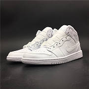 Nike Air Jordan 1 Mid Triple White 554724-109 - 2