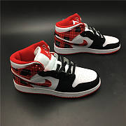 Air Jordan 1 Mid White Plaid 554725-607 - 3