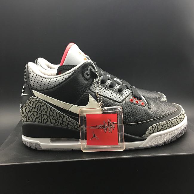 Air Jordan 3 “JTH” Black Cement  - 1