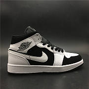 Air rJordan 1 Mid White Black 554724-113 - 1