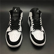 Air rJordan 1 Mid White Black 554724-113 - 5