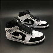 Air rJordan 1 Mid White Black 554724-113 - 6