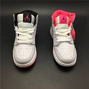 Air Jordan 1 Mid White Black Hyper Pink 555112-106 - 2