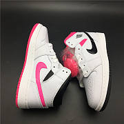 Air Jordan 1 Mid White Black Hyper Pink 555112-106 - 3