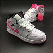 Air Jordan 1 Mid White Black Hyper Pink 555112-106 - 4