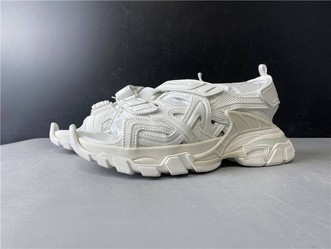 Balenciaga Track Sandal White   - 1