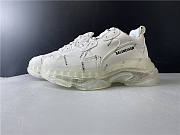 Balenciaga Triple S Clear Sole All White Logo  - 1