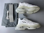 Balenciaga Triple S Clear Sole All White Logo  - 4