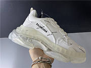 Balenciaga Triple S Clear Sole All White Logo  - 5