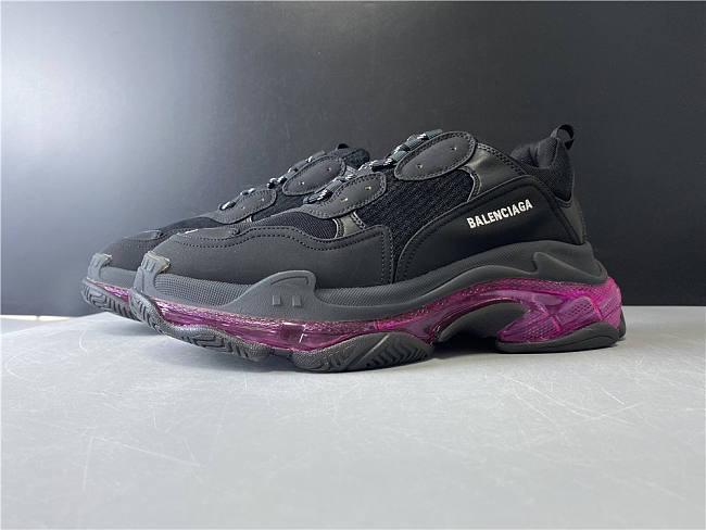 Balenciaga Triple S Clear Sole Black Pink Neon - 1