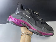 Balenciaga Triple S Clear Sole Black Pink Neon - 4