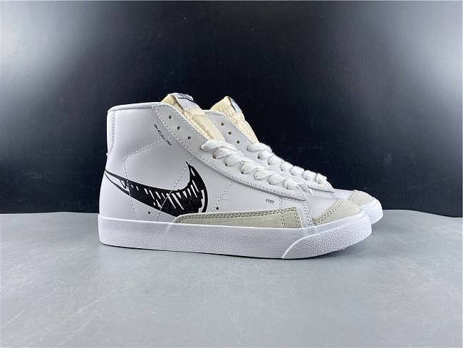 Nike Blazer Mid 77 Sketch White Black - 1