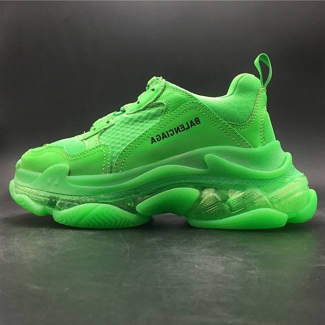 Balenciaga Triple S Neon Green Clear Sole - 1