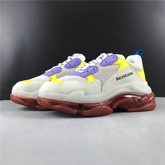 Balenciaga Triple S White Brown Yellow - 1