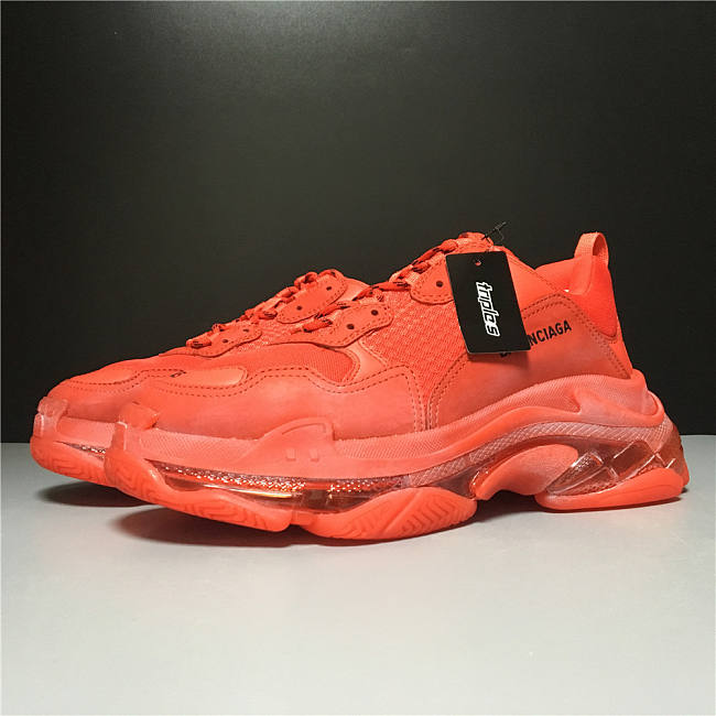 Balenciaga Triple S Red Clear Sole  - 1