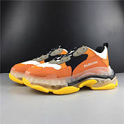 Balenciaga Triple S Clear Sole Orange Black - 1