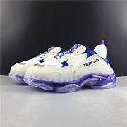 Balenciaga Triple S Clear Sole White Purple  - 1