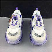 Balenciaga Triple S Clear Sole White Purple  - 3