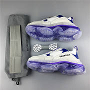 Balenciaga Triple S Clear Sole White Purple  - 2