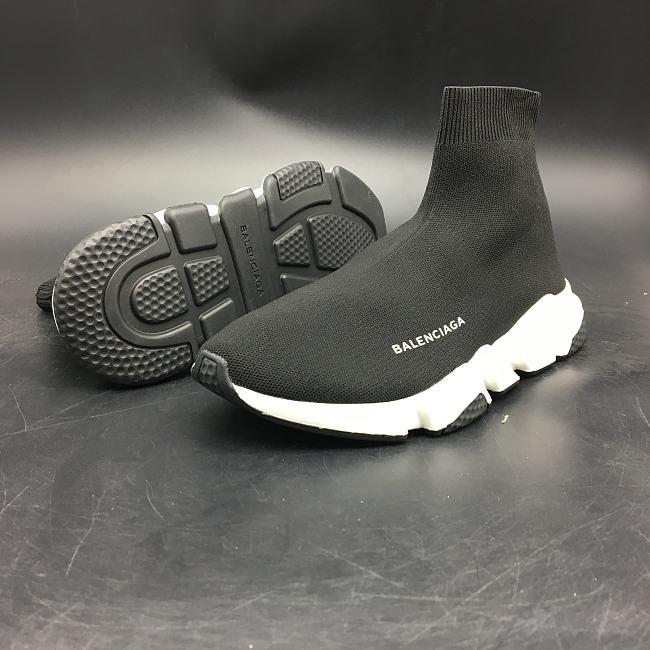 Balenciaga Speed Trainer Black White  - 1