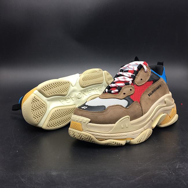 Balenciaga Triple S Brown Blue Grey  - 1