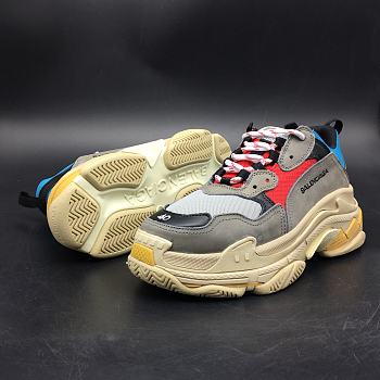 Balenciaga Triple S Dark Grey Red Blue