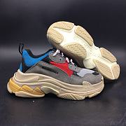 Balenciaga Triple S Dark Grey Red Blue - 6