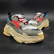 Balenciaga Triple S Dark Grey Red Blue - 4