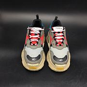 Balenciaga Triple S Dark Grey Red Blue - 3