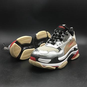 Balenciaga Triple S Silver Red 