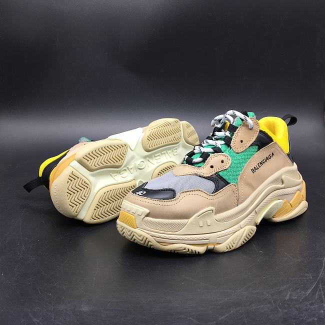 Balenciaga Triple S Beige Green Yellow  - 1