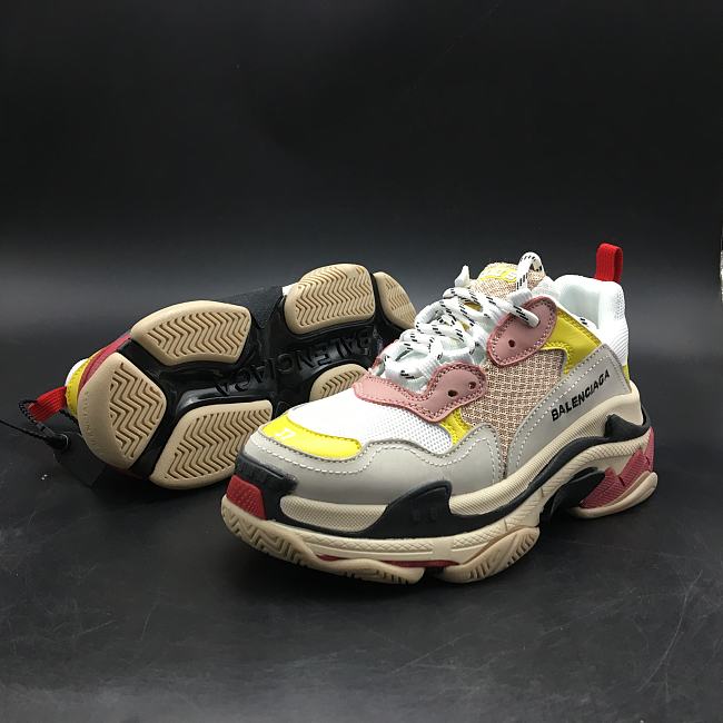 Balenciaga Triple S Cream Yellow Red  - 1