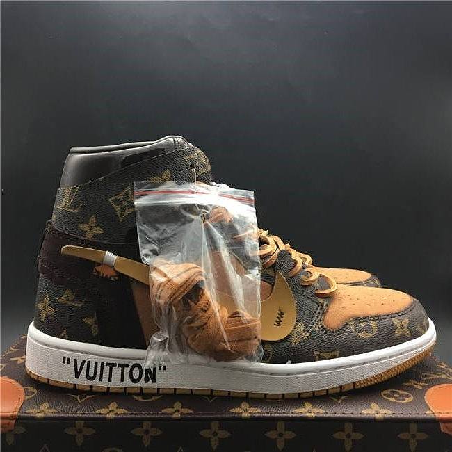 AIR JORDAN 1 x OFF-WHITE x LOUIS VUITTON LVSUP JOINT TRIPARTITE AQ0818-202 - 1