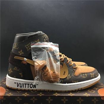 AIR JORDAN 1 x OFF-WHITE x LOUIS VUITTON LVSUP JOINT TRIPARTITE AQ0818-202