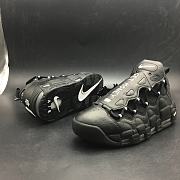 Nike Air More Money Black Metallic Silver  - 2