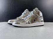 Air Jordan 1 Mid SE Disco Metallic Silver  CU9304-001 - 2