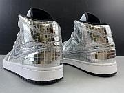 Air Jordan 1 Mid SE Disco Metallic Silver  CU9304-001 - 3