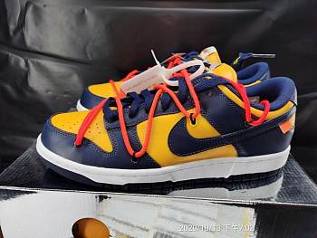 NIKE DUNK LOW x OFF-WHITE  UNIVERSITY GOLD MIDNIGHT NAVY 