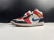 Air Jordan 1 Mid Sail Red Black Blue DC1426-100 - 2