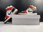 Air Jordan 1 Mid Sail Red Black Blue DC1426-100 - 5