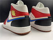 Air Jordan 1 Mid Sail Red Black Blue DC1426-100 - 6