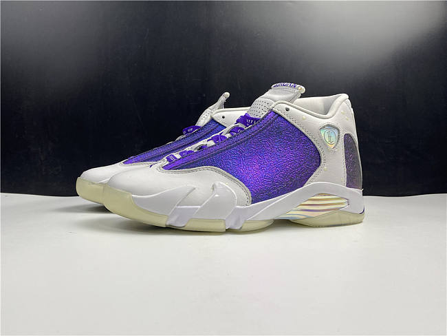 Jordan 14 Retro Doernbecher White Purple - 1