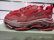 Balenciaga Triple S Clear Sole Burgundy Red  - 1